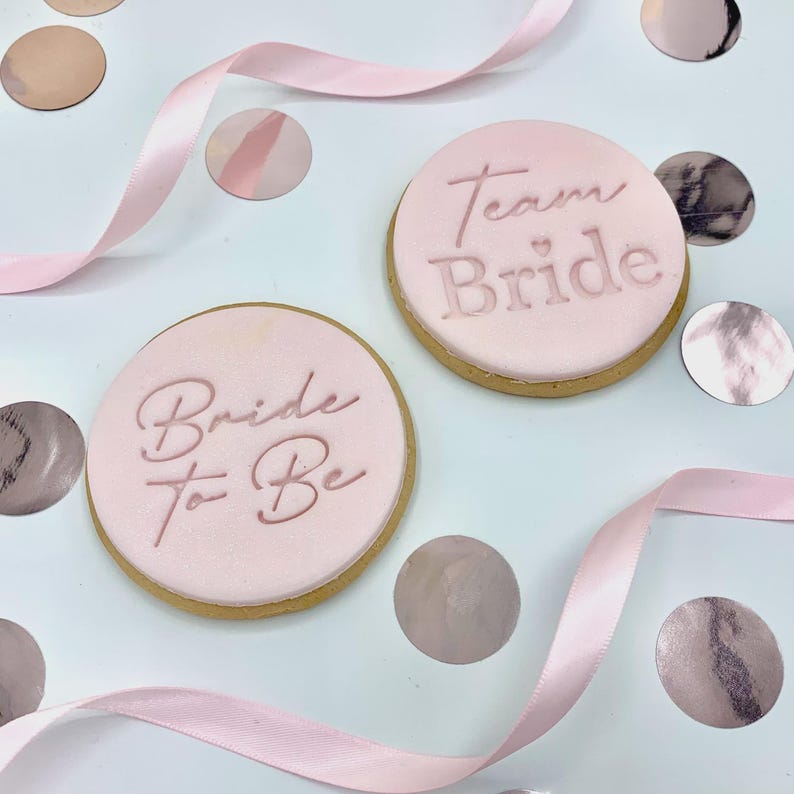 Team Bride - Engagement Cookie Embosser Fondant Stamp - Hen Party Wedding Bridal Shower Baking image 9