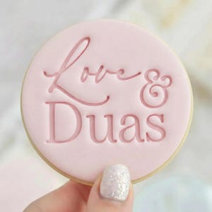 Love and Duas - Cookie Embosser Fondant Stamp - Eid Ramadan Islamic Baking