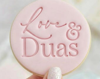 Love and Duas - Cookie Embosser Fondant Stamp - Eid Ramadan Islamic Baking