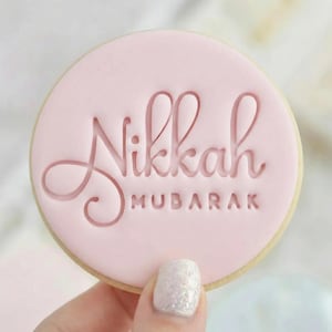 Nikkah Mubarak - Cookie Embosser Fondant Stamp - Eid Ramadan Islamic Baking