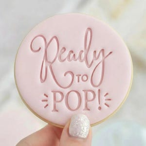 Klaar om te knallen! - Koekjes reliëf fondant stempel achterkant - New Baby Shower Baking