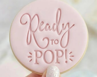Ready To Pop! - Cookie Embosser Fondant Stamp Reverse - New Baby Shower Baking