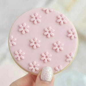 Daisy Pattern - Cookie Embosser Fondant Reverse Stamp - Easter Baking