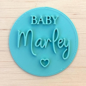 Personalised Baby Fondant Cookie Stamp 2 - Baby Shower Custom Cookie Biscuit Stamp Embosser Fondant Cake Decorating Icing Cupcakes Stencil
