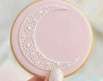 Moon - Cookie Embosser Fondant Stamp - Eid Ramadan Islamic Baking Reverse