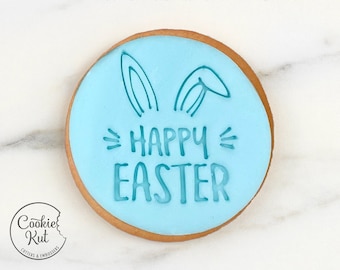 Happy Easter Style 2 - Easter Cookie Biscuit Stamp Embosser Fondant Cake Decorating Icing Cupcakes Stencil