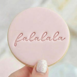 Falalala - Cookie Embosser Fondant Stamp - Festive Christmas Baking