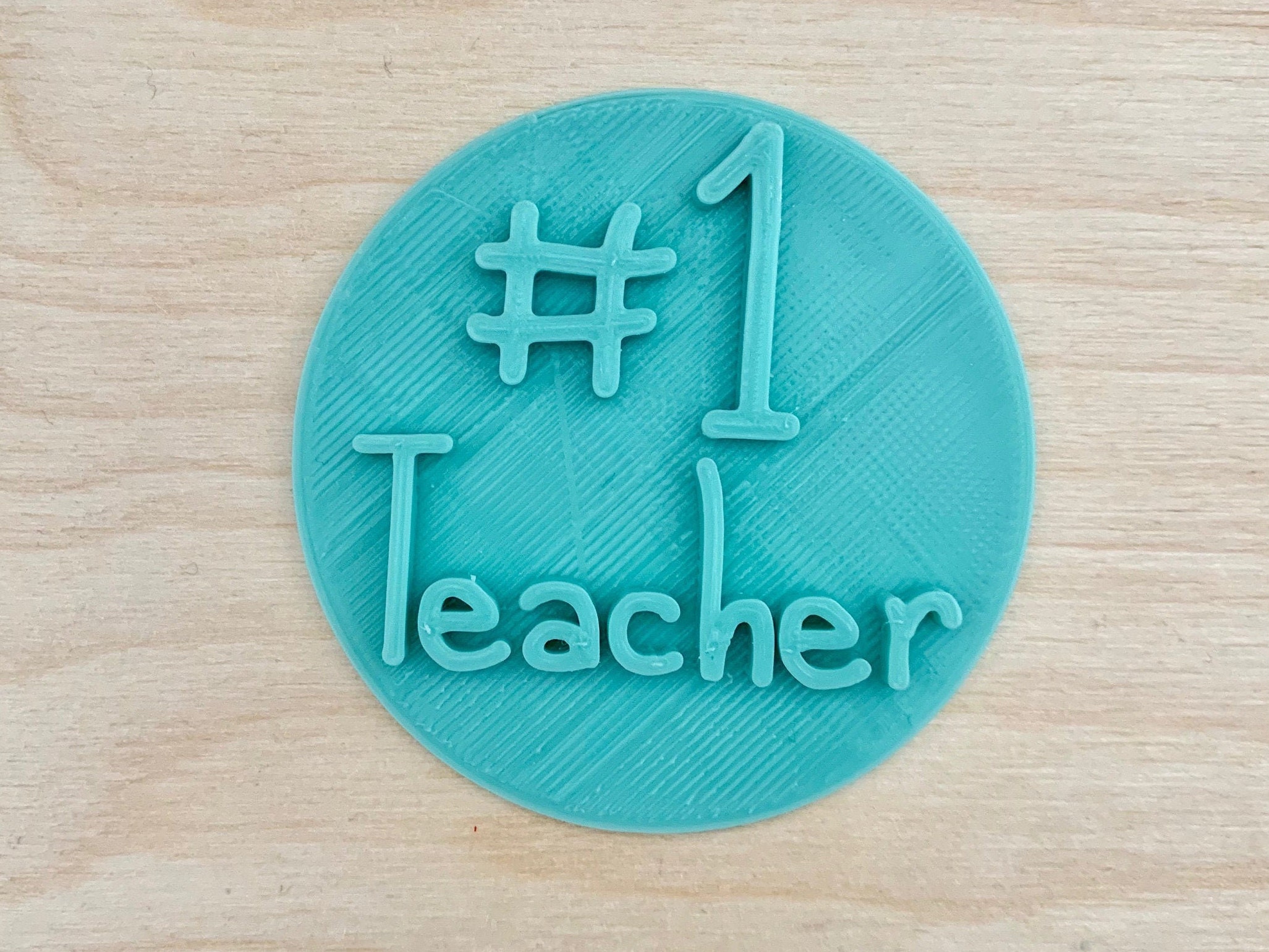 Number #1 Teacher - Cookie Embosser Fondant Stamp - Teacher School ...