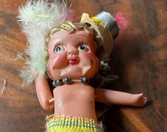 Celluloid Kewpie Carnival  doll 5.5" Vintage