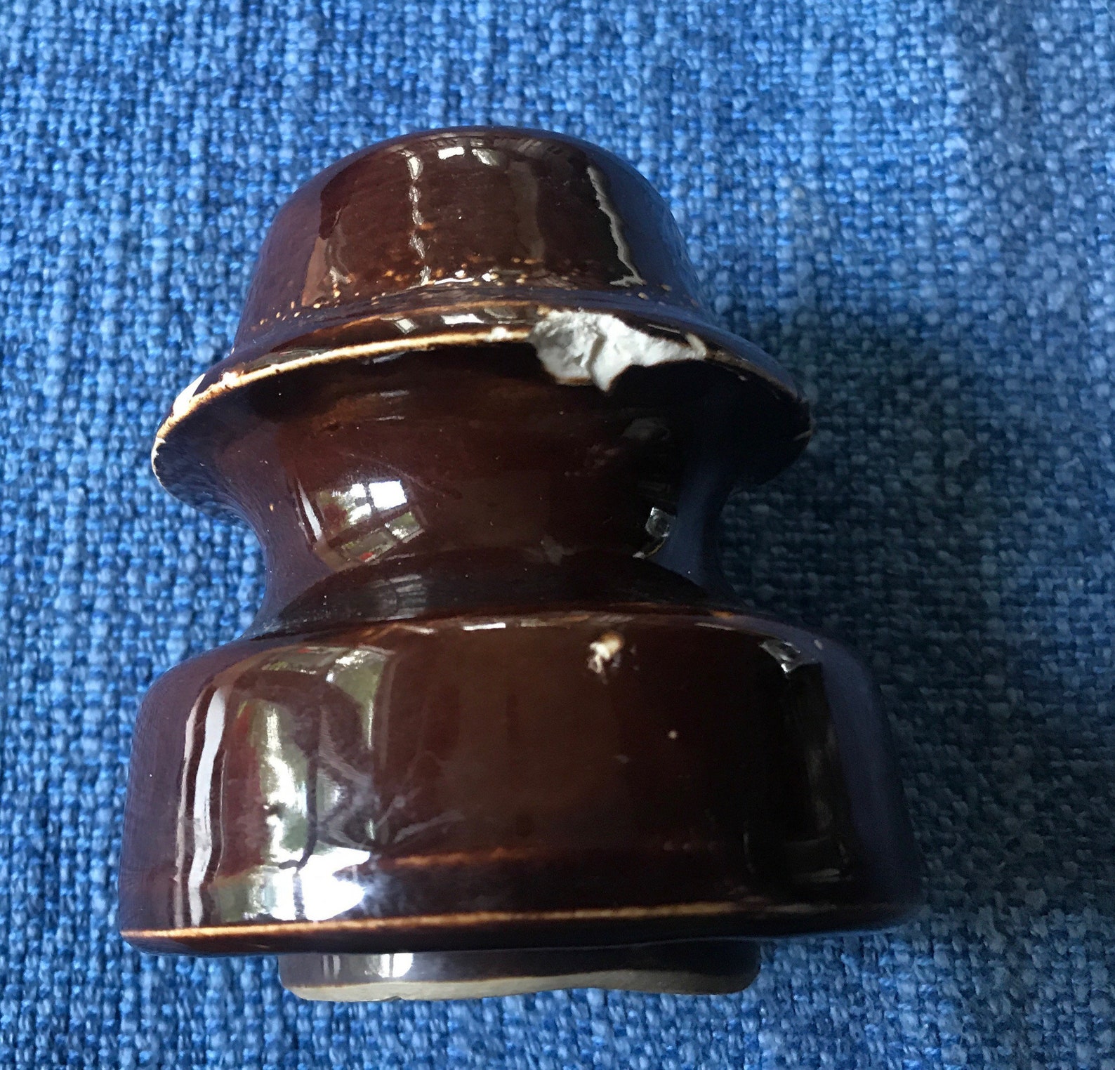 4 Insulators. Brown Ceramic and Clear 1853 Etsy