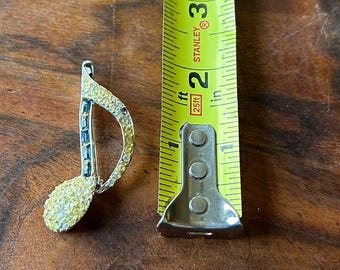 Vintage brooch from real shells, Treble clef sparkling brooch, Limoges ceramic clog figurine.