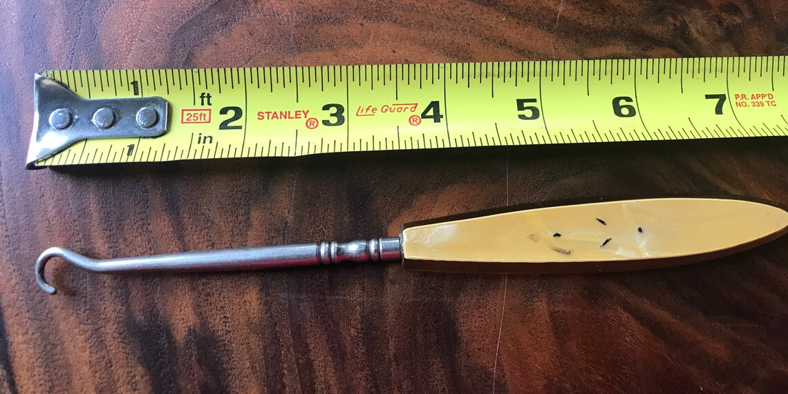 Button hook for antique shoes. 7.5 Etsy