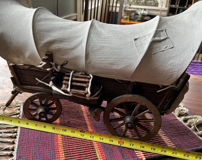 Wood Conestoga Covered Wagon Model, Carved Details - Etsy