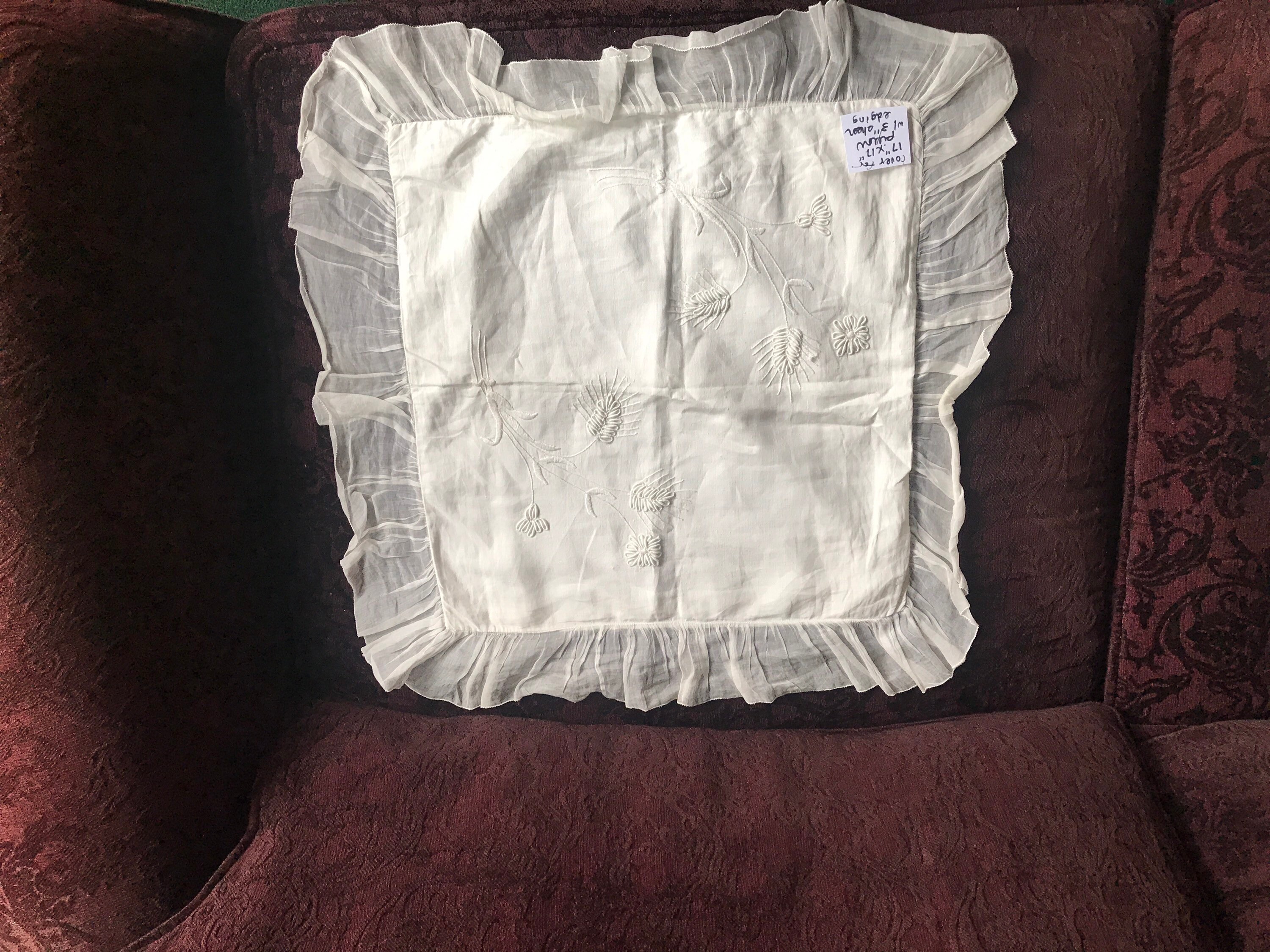 3 Vintage Pillow Covers 14 to 17 Square Etsy UK