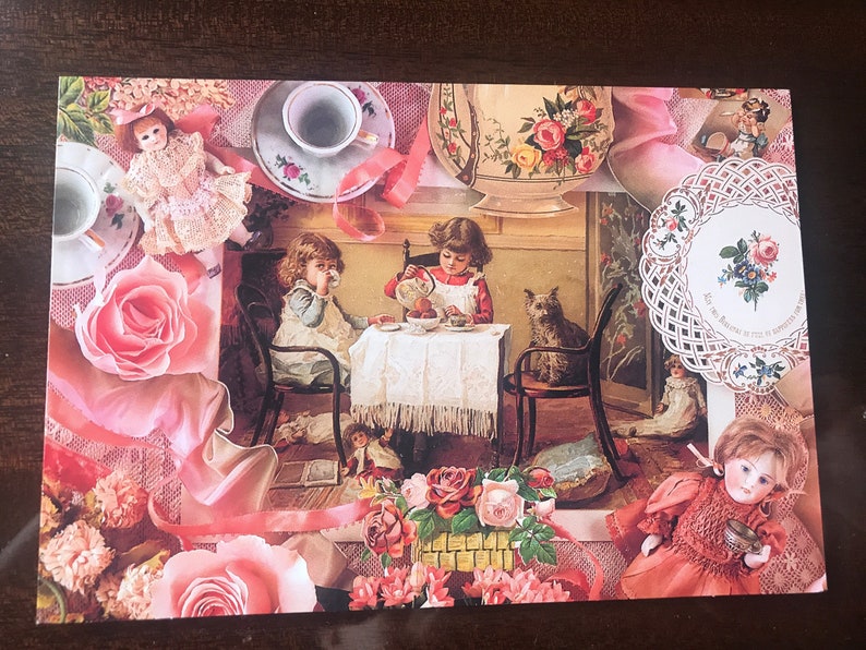 blank inside. 24 Victorian style greeting cards images of children and flowers