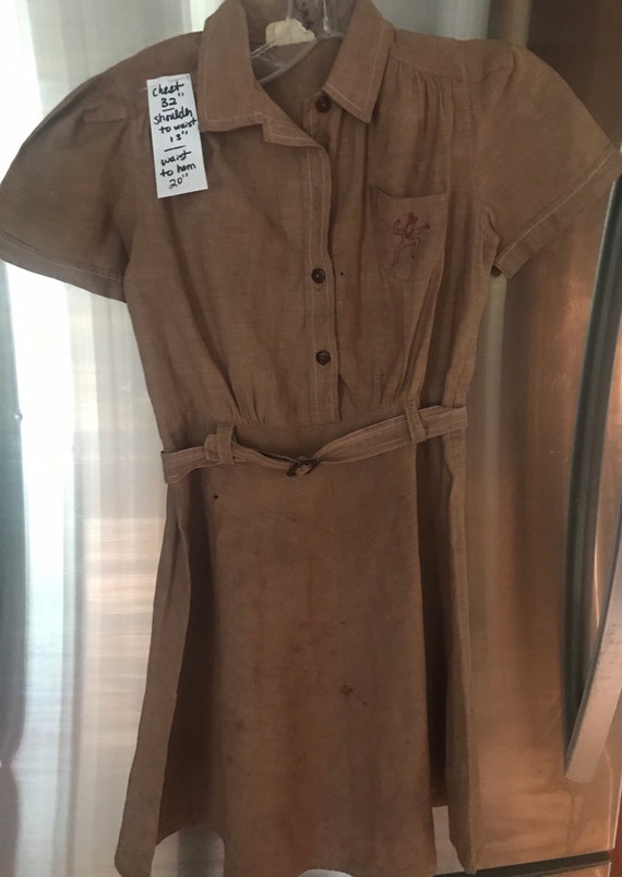 Vintage 1950’s Brownie Girl Scout dress