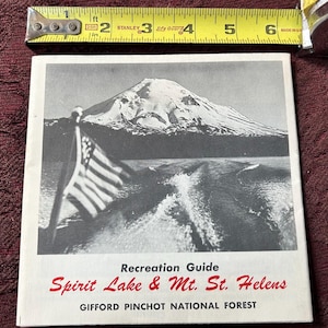 Spirit Lake & Mt. St. Helens 1963 Freizeitführer . 18 “x 35” Falten zu 6 “x 6”, Karte, Aktivitäten. US Forest Service