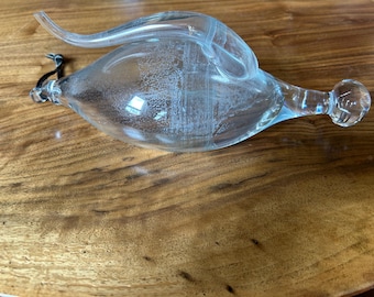 Vintage hand-blown glass water barometer.
