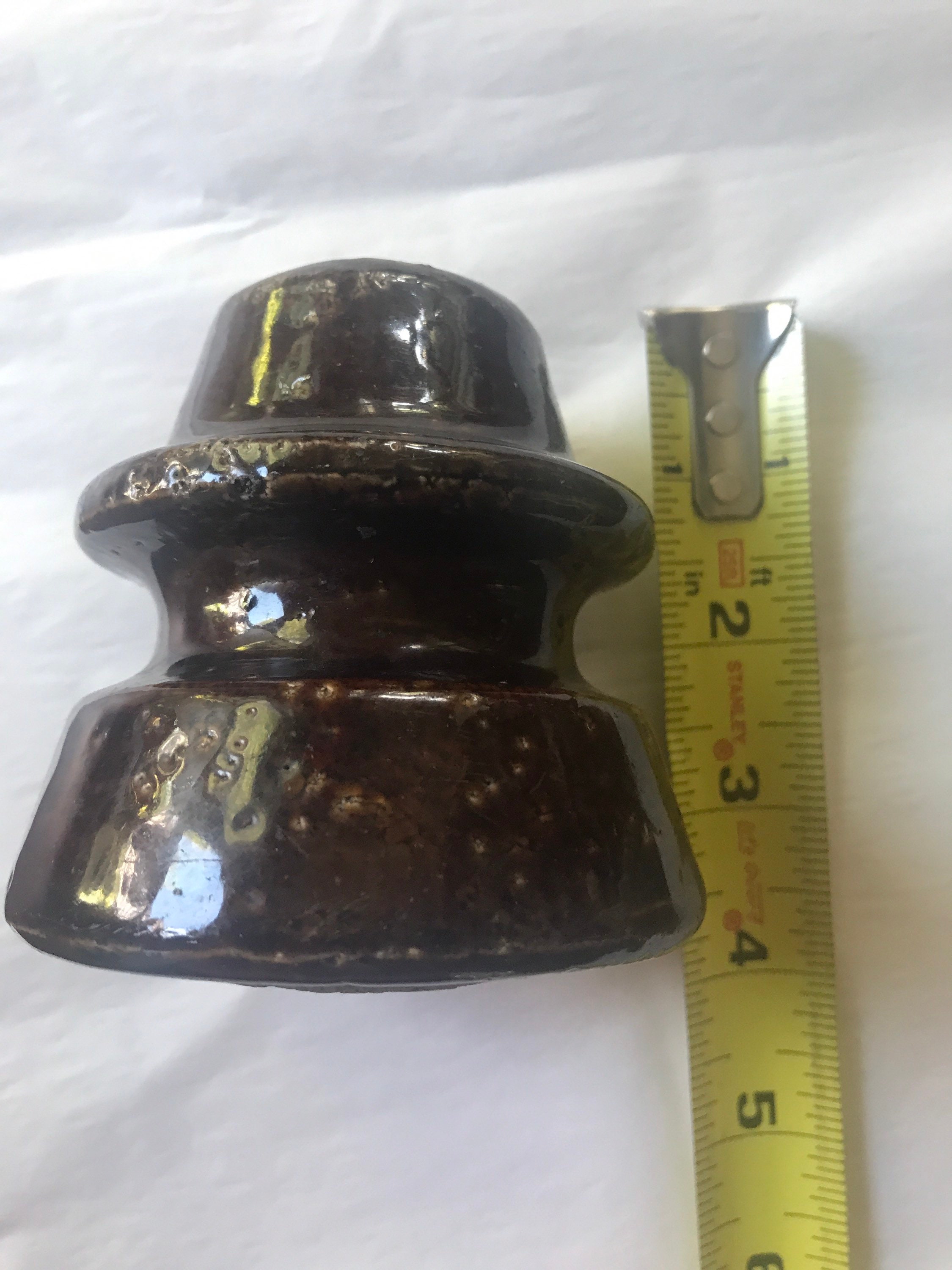 Hemingray 17 4 Insulators. Brown Ceramic and Clear Glass Hemingray 9 and 17, Green ...