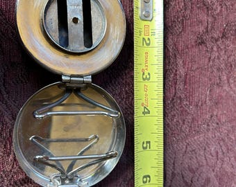 Vintage WWII Medical Instrument Sterilizer, Pocket Size, Brass Nickel Plated