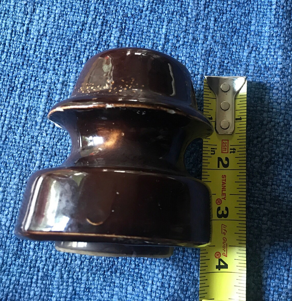 4 Insulators. Brown Ceramic and Clear 1853 Etsy