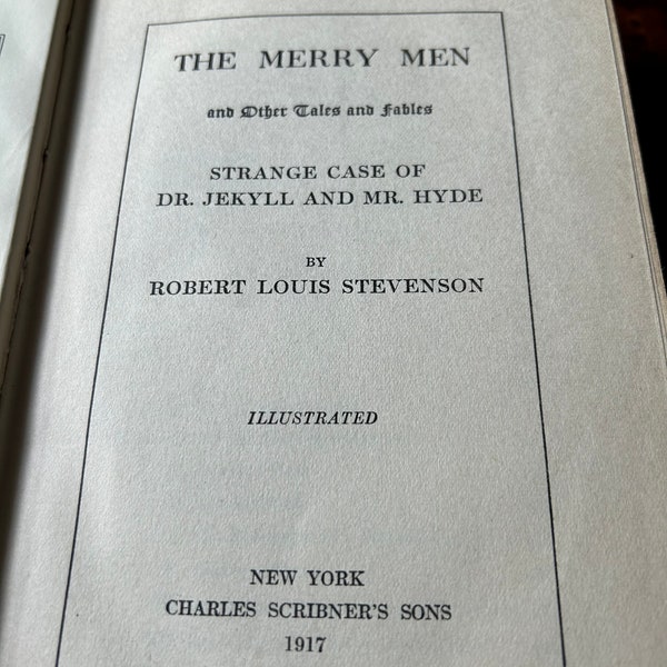 1917 R. L. Stevenson book  Dr. Jekyll and Merry Men