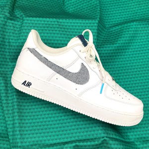 Custom Nike Air Force 1 One ‘Denim’ Swoosh