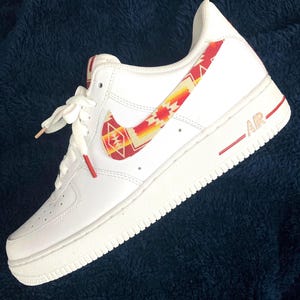 Custom Nike Air Force 1 One ‘Aztec Pattern’ Swoosh
