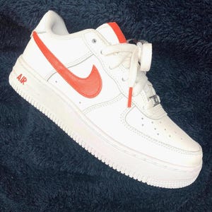 Custom Nike Air Force 1 One painted ‘Orange’ Swoosh