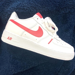 Custom Nike Air Force 1 One painted ‘Cherry Pink’ Swoosh