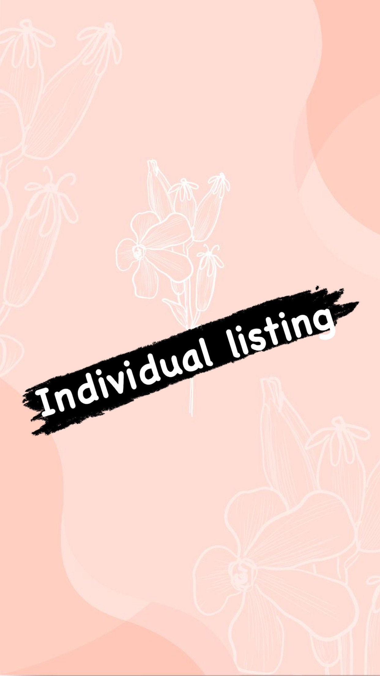 Individual order.