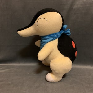 Custom plush, commission plushie, sewing toys by drawing, inspired by Cyndaquil