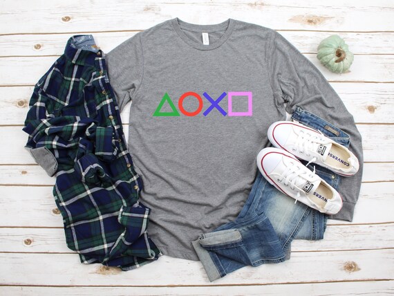 PlayStation Long Sleeve Black/White/Grey Options
