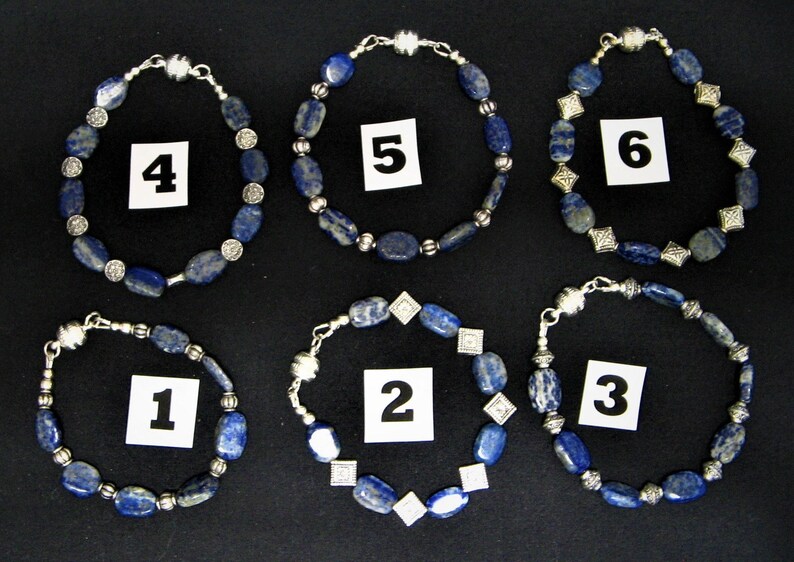 Natural Lapis stone Bracelet Lapis Lazuli Bracelet Semi Precious Stone Bracelet Gemstone Bracelet Bracelet Lapis Lazuli Lapis Bracelet