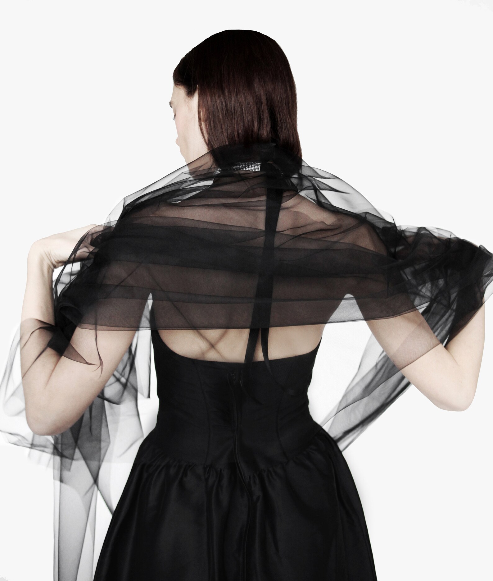 tulle wedding wrap