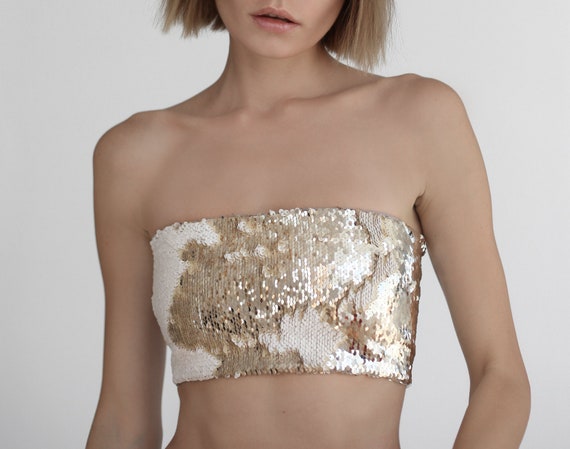 golden top party wear