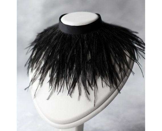 black feather choker