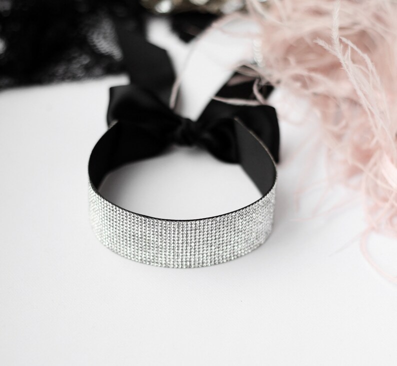 Wide Crystal Choker Necklace / Sparkle Bridal Crystal Choker Etsy