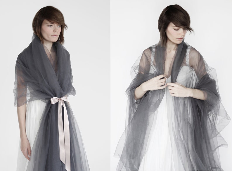 tulle shoulder wrap