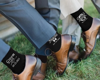 Benutzerdefinierte Groomsmen Socken, Hochzeitssocken, Bräutigam Socken für Hochzeitsfeier, Trauzeugen Socken, personalisierte Socken für ihn, Trauzeugen Geschenke, Hochzeitsgeschenke