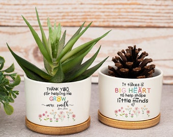 Teacher Appreciation Gifts,Custom Plant Pot for Teacher,Persoanlized Name Plant Pot,Teacher's Flower Pot,Custom Teacher Gifts