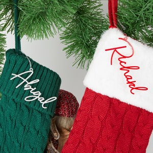 Christmas Stockings Name Tags Wooden Names for Stocking 