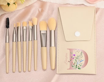 Personalized Travel Makeup Brushes Set,Bridesmaid Gift Idea,Birthday Gifts,Bridesmaid Proposal Gifts,Bridal Shower Gifts,Mothers Day Gifts