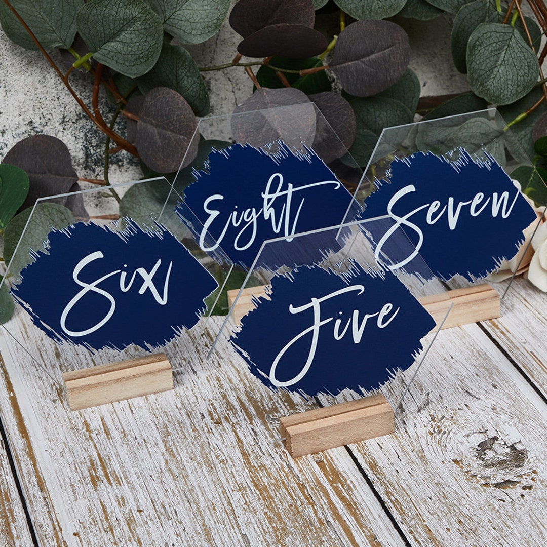 Wedding Table Numbers Hexagon Acrylic Table Numberwedding Etsy