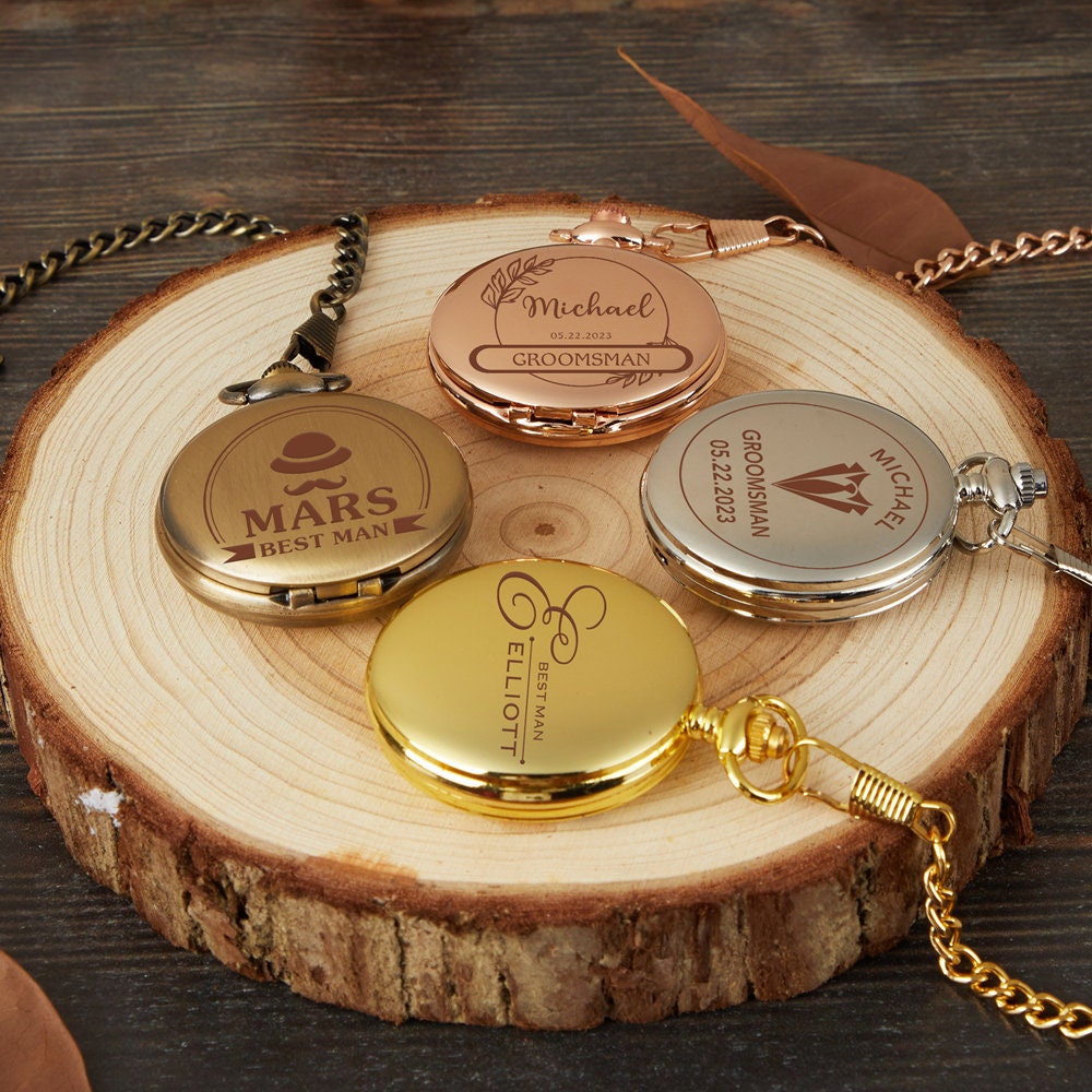 Personalised Pocket Watchcustom Engraved Name Pocket Etsy