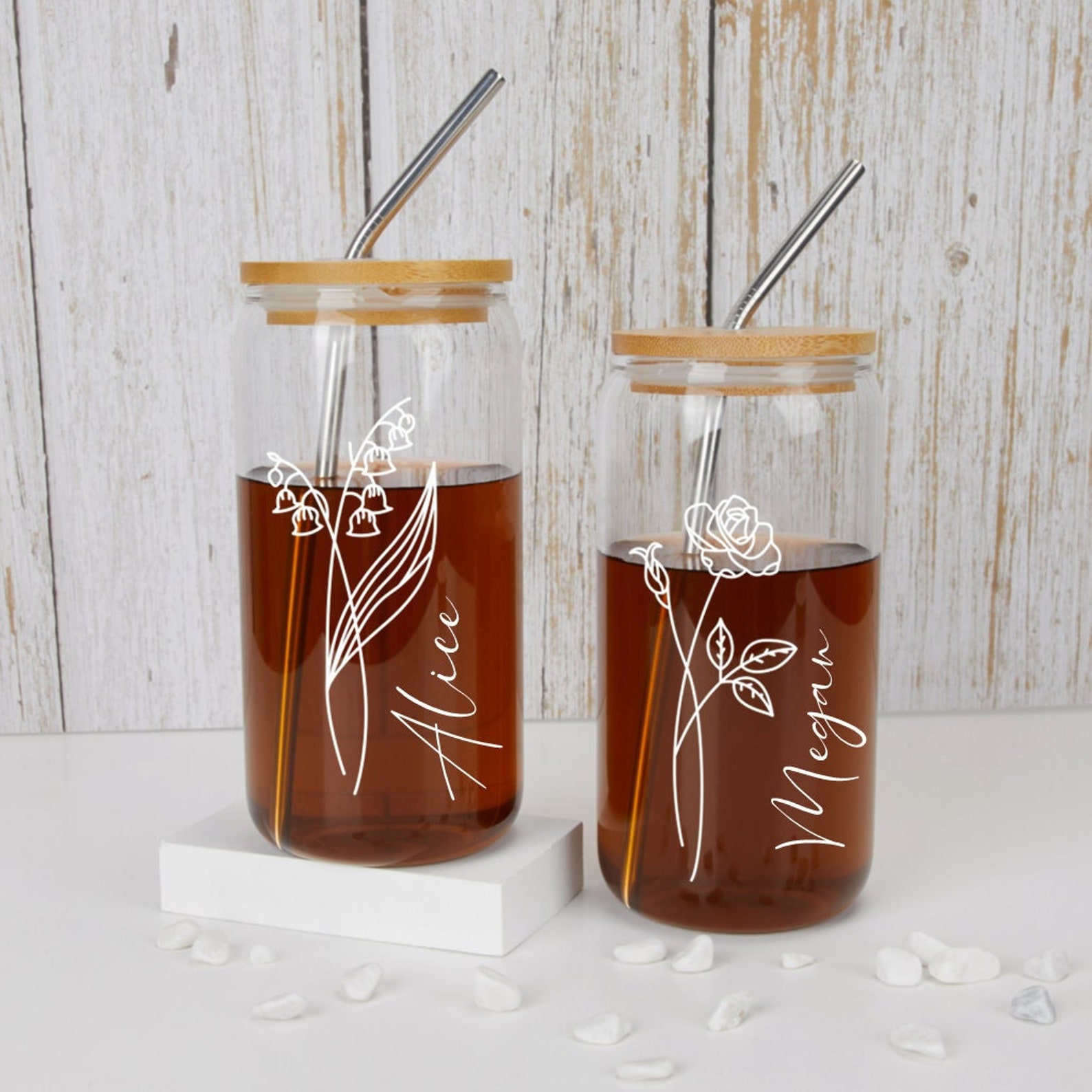 Personalized Iced Coffee Cup With Lidbridesmaid Gifts for Her Etsy