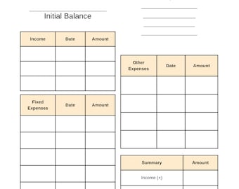 INSTANT DOWNLOAD- Monthly Budget Planner