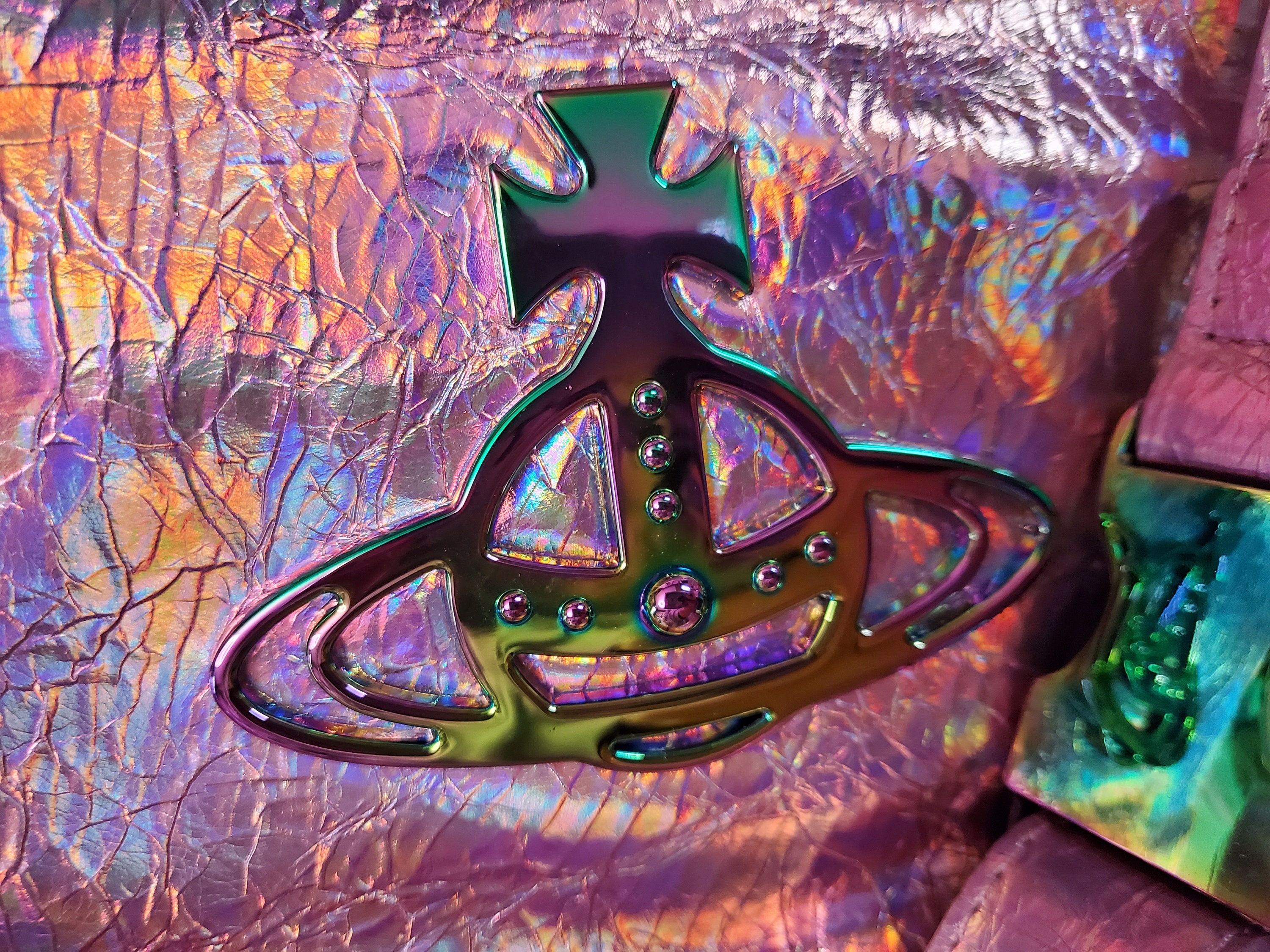 Vivienne Westwood Fanny Pack Bag Purse Designer Oil Slick Rainbow