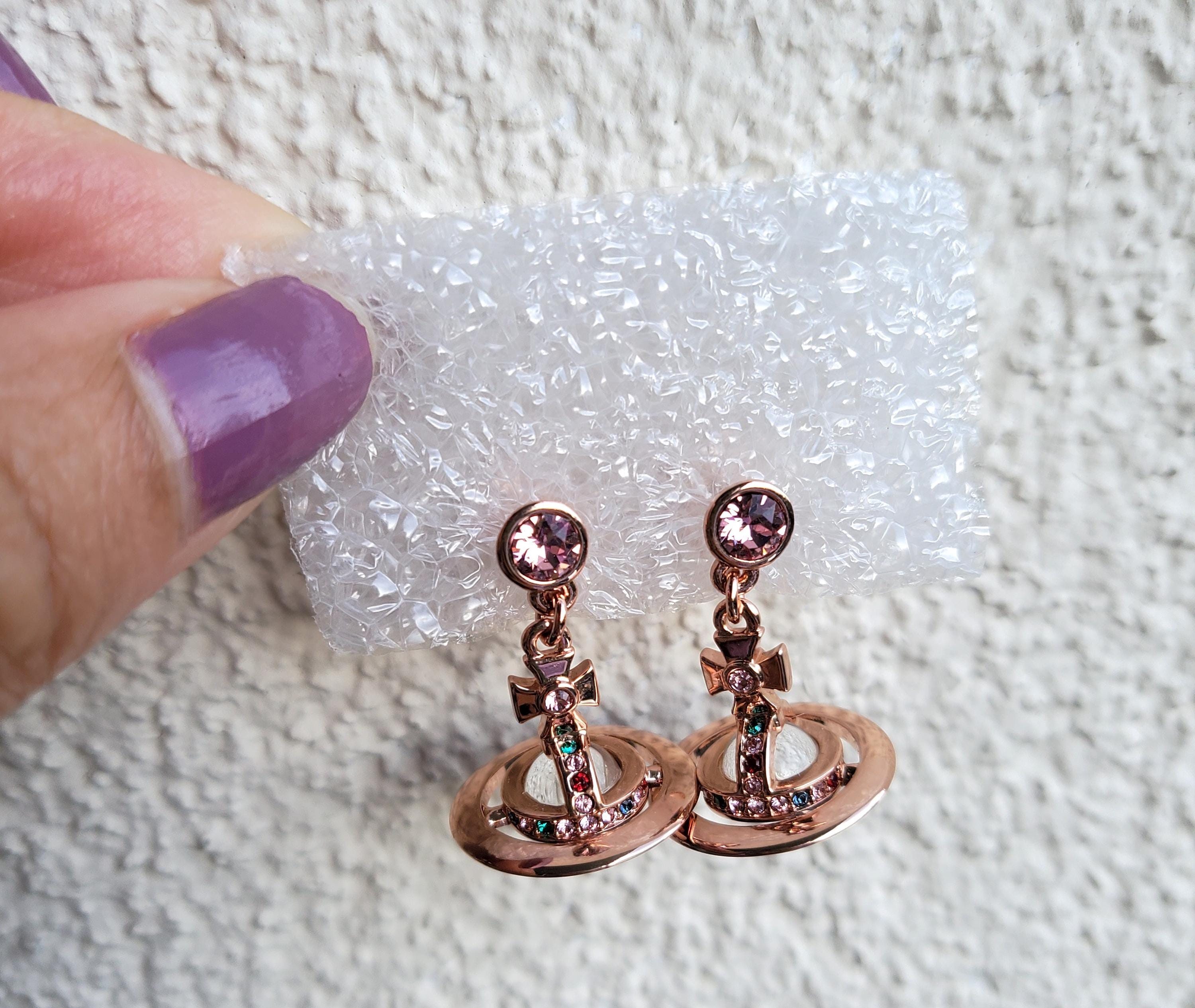 Vivienne Westwood Rose Gold Orb Earrings Nana Anime Pink - Etsy