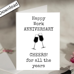 4x6, Cartão de ANIVERSÁRIO de Trabalho, PARA IMPRIMIR, Feliz Aniversário de Trabalho, Felicidades, Colega de Trabalho de Aniversário, Funcionários, Chefe, Equipe, Cartão de Melhor Amigo de Trabalho